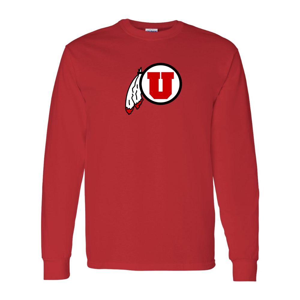 Men's  Utah Utes Gildan Heavy Cotton Long Sleeve T-Shirt