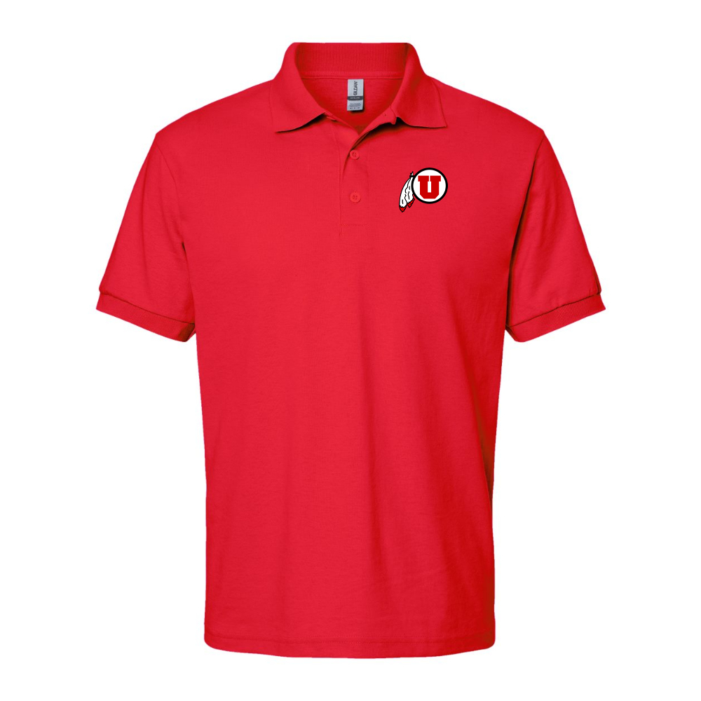 Men's  Utah Utes Gildan Dry Blend Jersey Polo