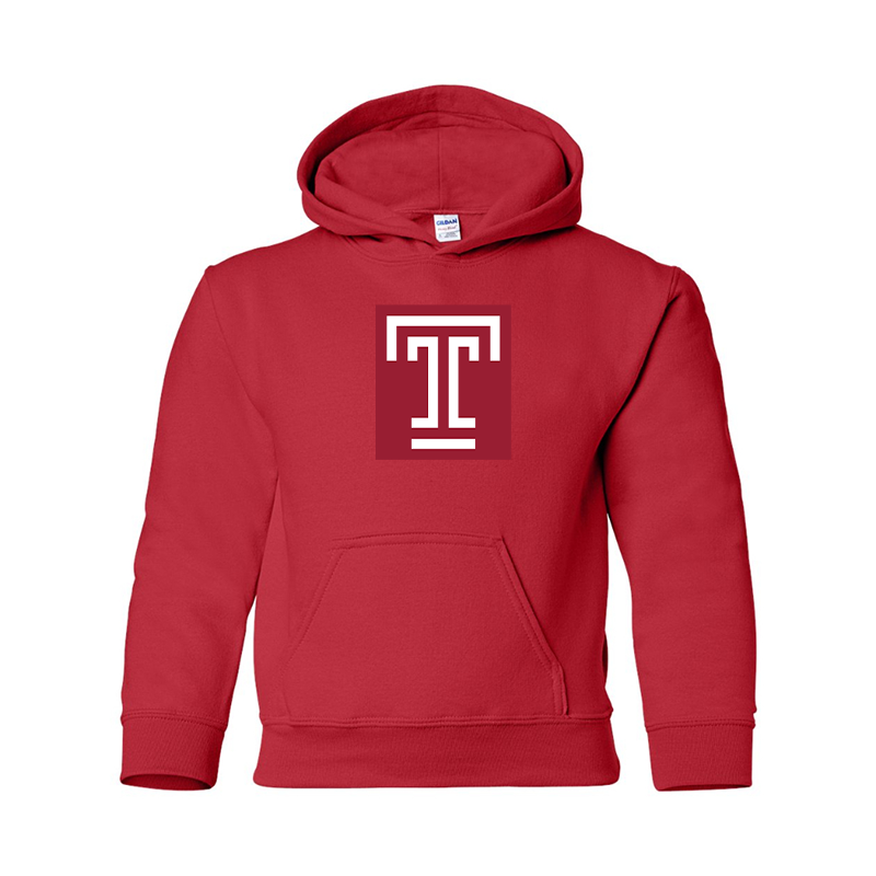 Youth Temple Owls Gildan Heavy Blend  Hooded Sweatshirt