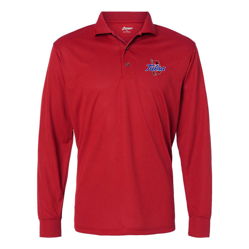 Men's  Tulsa Golden Hurricane Paragon Prescott Long Sleeve Polo