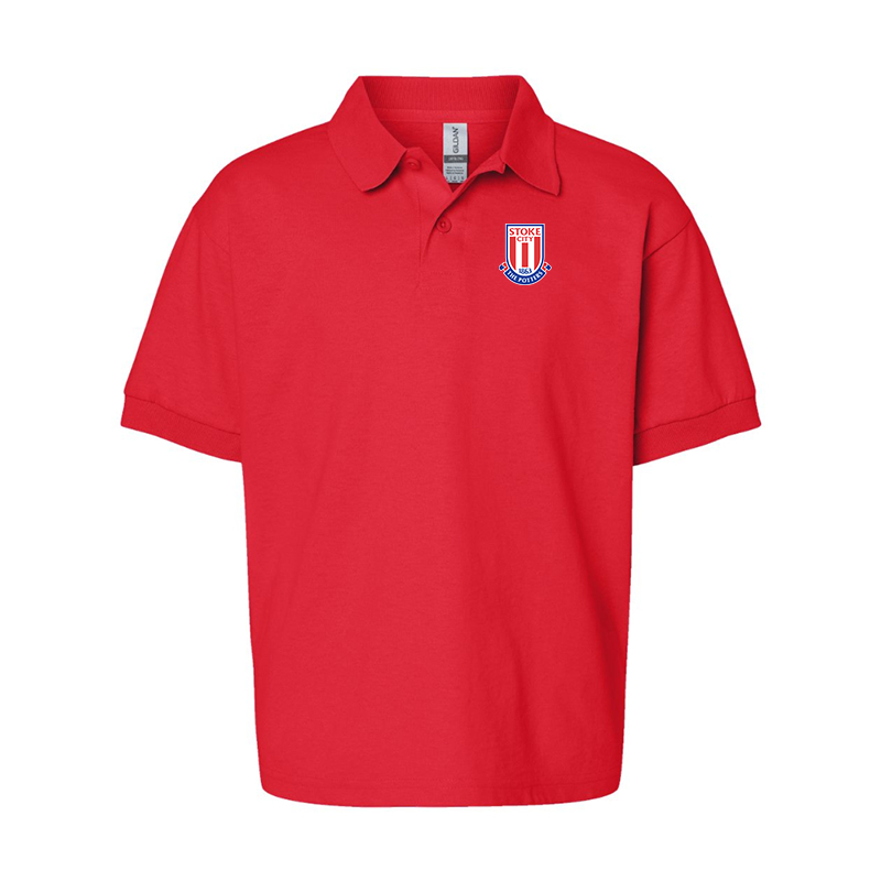Youth Stoke City Soccer  Gildan Dry Blend Jersey Polo