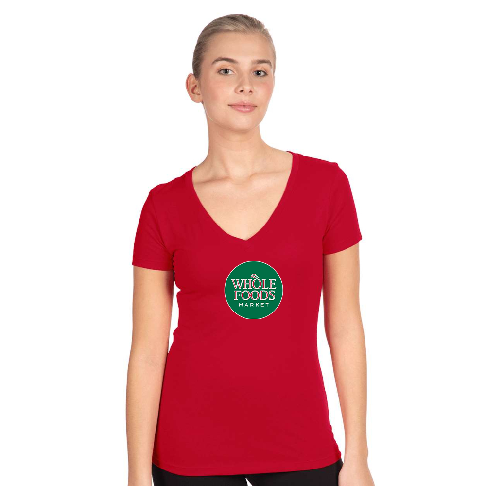 Women's Whole Foods Market  Next Level V-Neck T-Shirt