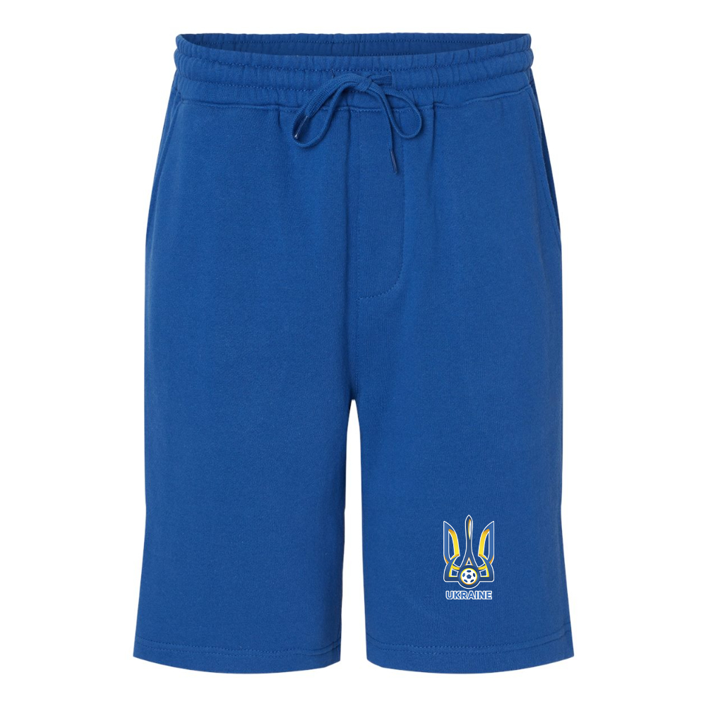 Men's Ukraine National Football Soccer Team Independent Trading Co Midweight Fleece Shorts