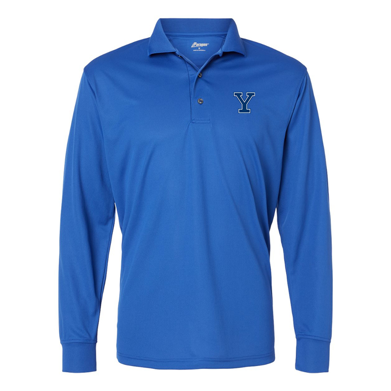 Men's Yale Bulldogs Paragon Prescott Long Sleeve Polo