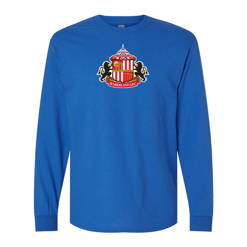 Men's  Sunderland AFC Soccer Gildan Heavy Cotton Long Sleeve T-Shirt