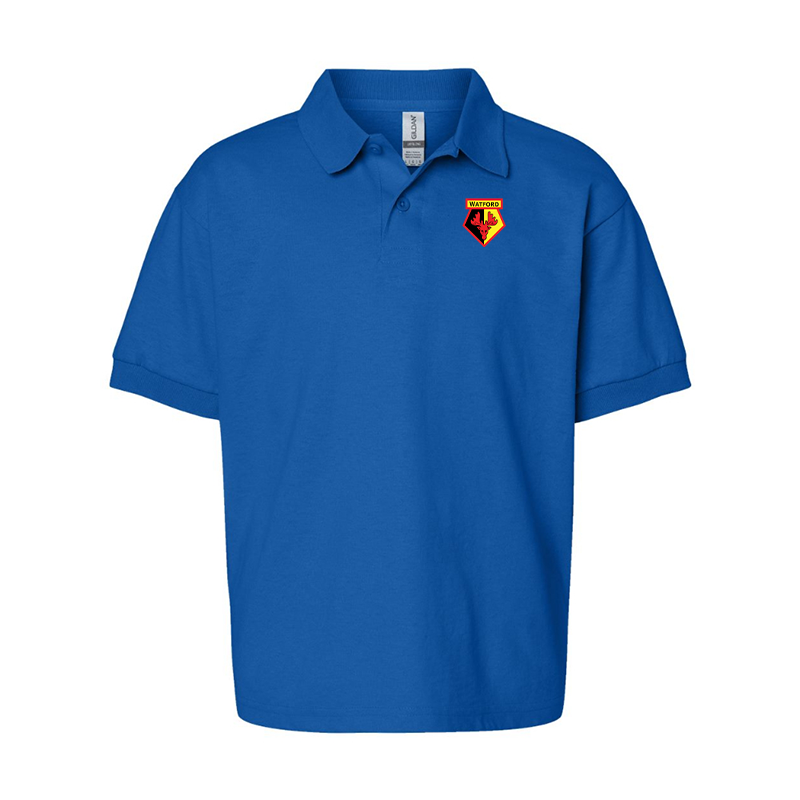 Youth Watford Soccer Gildan Dry Blend Jersey Polo