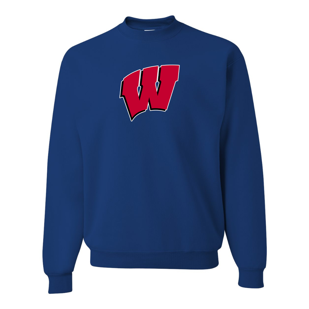 Men's Wisconsin Badgers JERZEES NuBlend Crewneck Sweatshirt