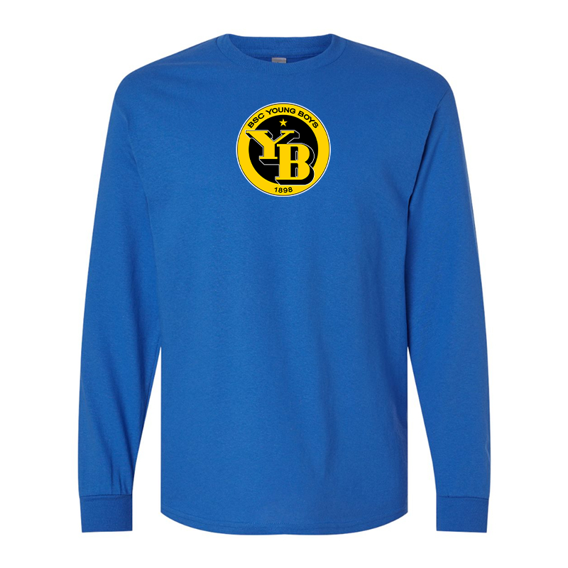 Men's Young Boys Soccer Gildan Heavy Cotton Long Sleeve T-Shirt