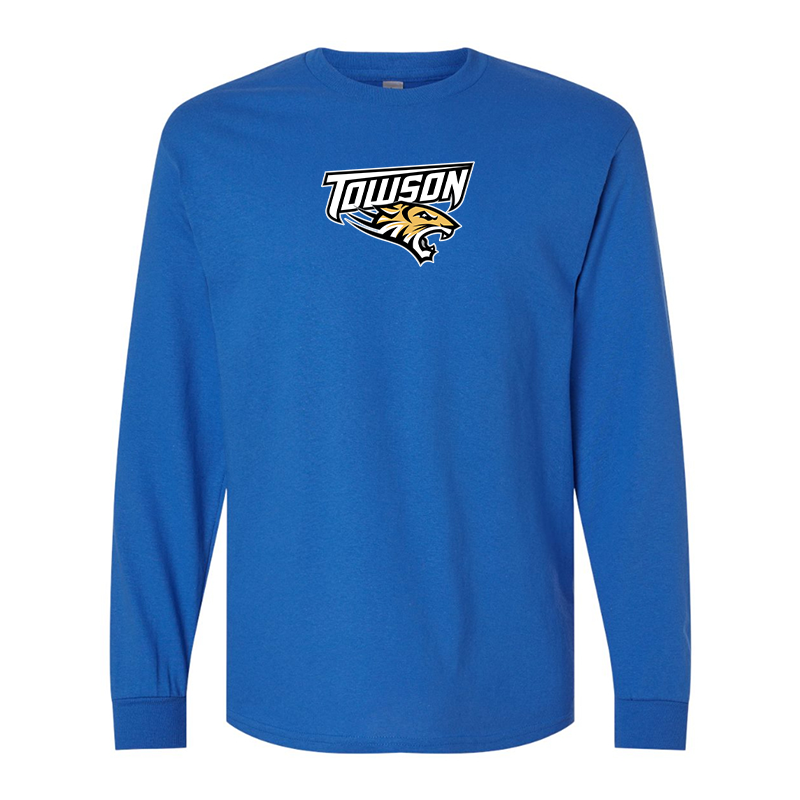 Men's Towson Tigers Gildan Heavy Cotton Long Sleeve T-Shirt