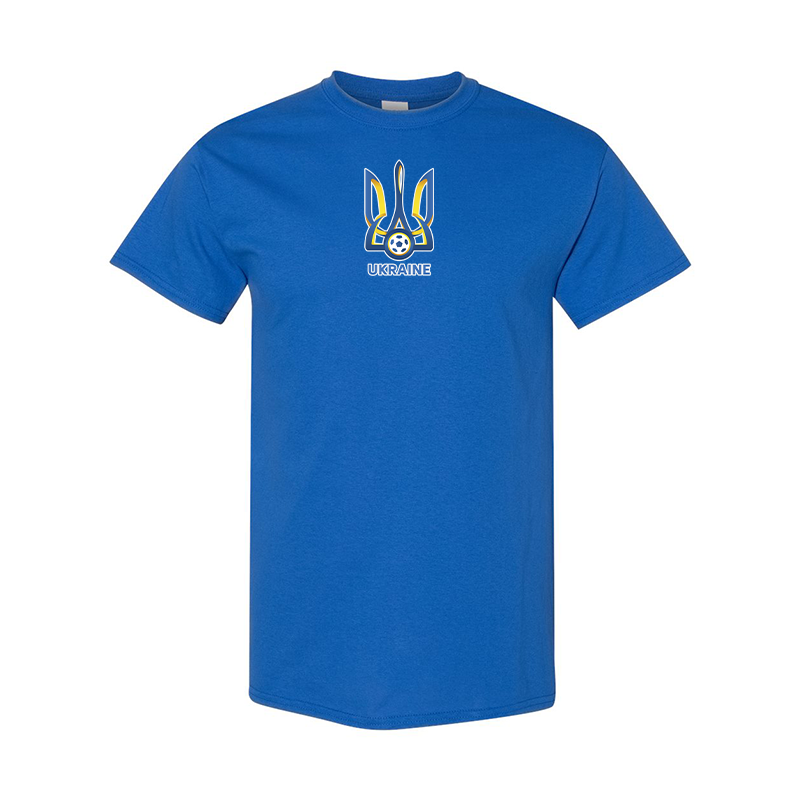 Men's Ukraine National Football Soccer Team Gildan Heavy Cotton T-Shirt