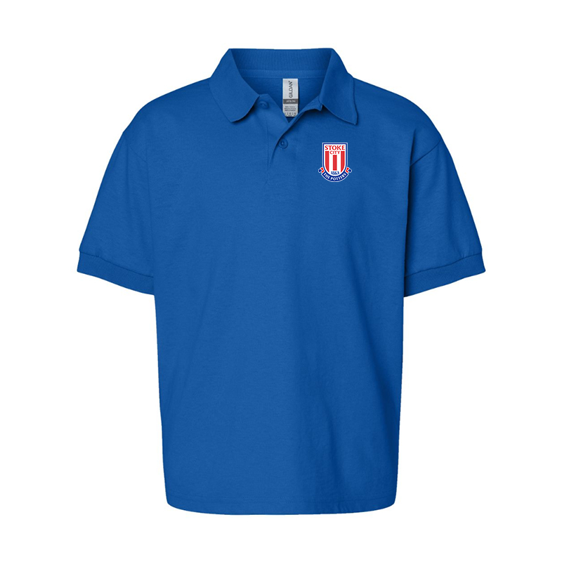 Youth Stoke City Soccer  Gildan Dry Blend Jersey Polo