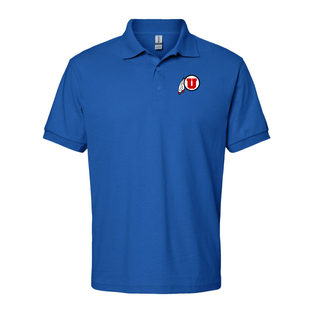 Men's  Utah Utes Gildan Dry Blend Jersey Polo