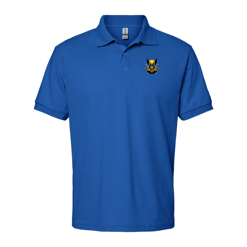 Men's Wolverine 2025 Art  Gildan Dry Blend Jersey Polo