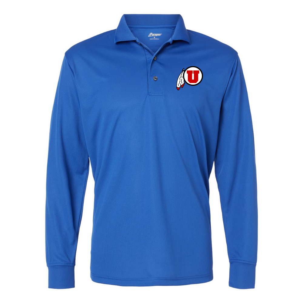 Men's  Utah Utes  Paragon Prescott Long Sleeve Polo