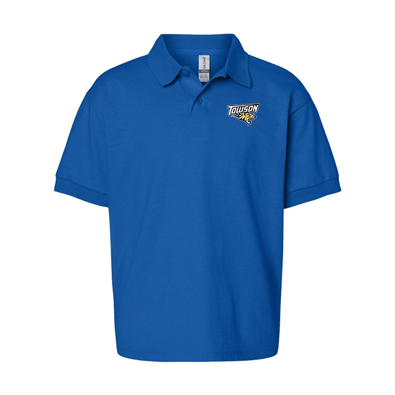 Youth Towson Tigers Gildan Dry Blend Jersey Polo