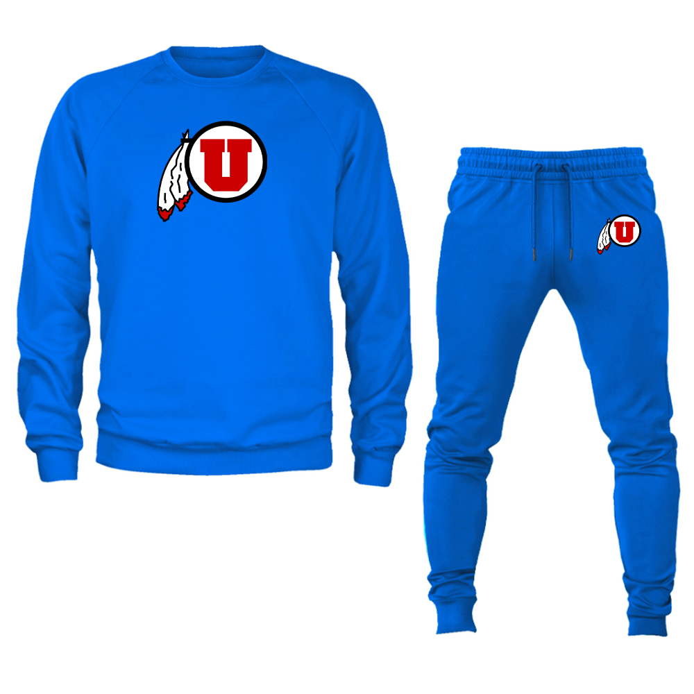 Men's  Utah Utes   Crewneck Sweatshirt Joggers Suit
