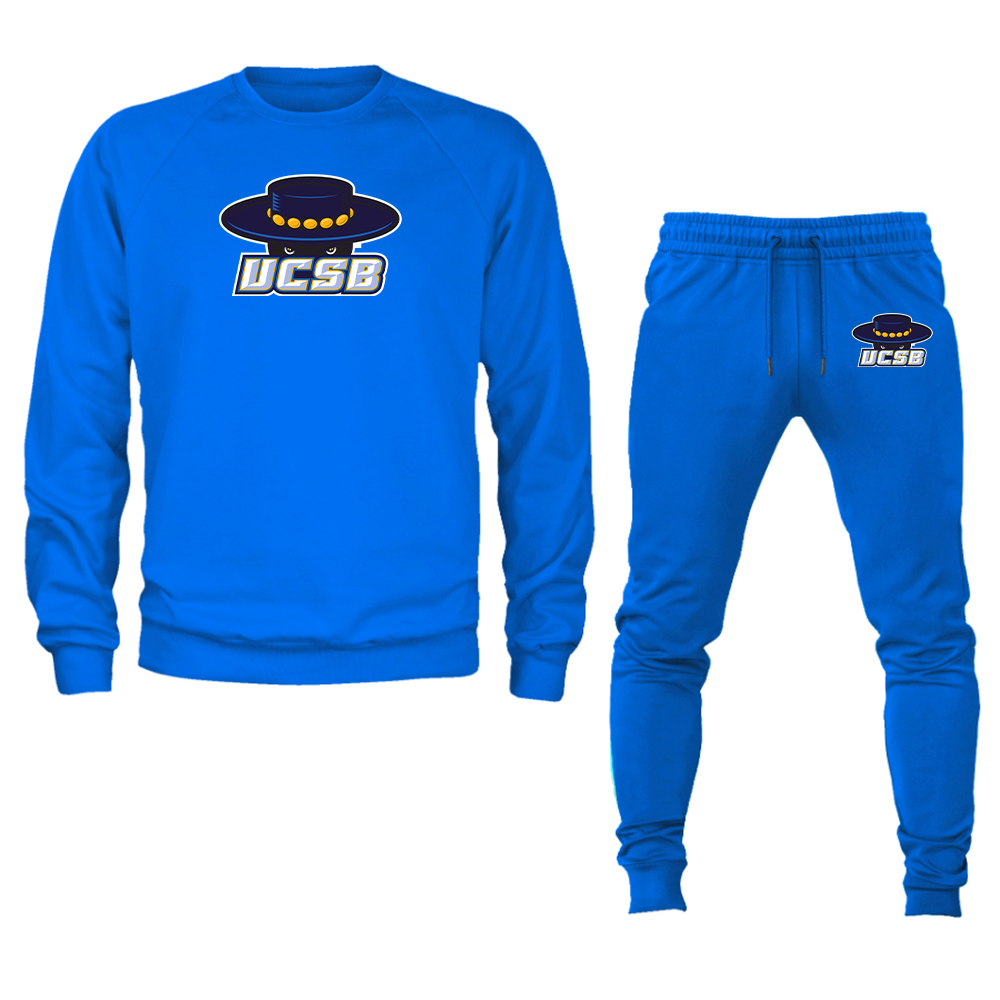 Men's UCSB Gauchos Crewneck Sweatshirt Joggers Suit