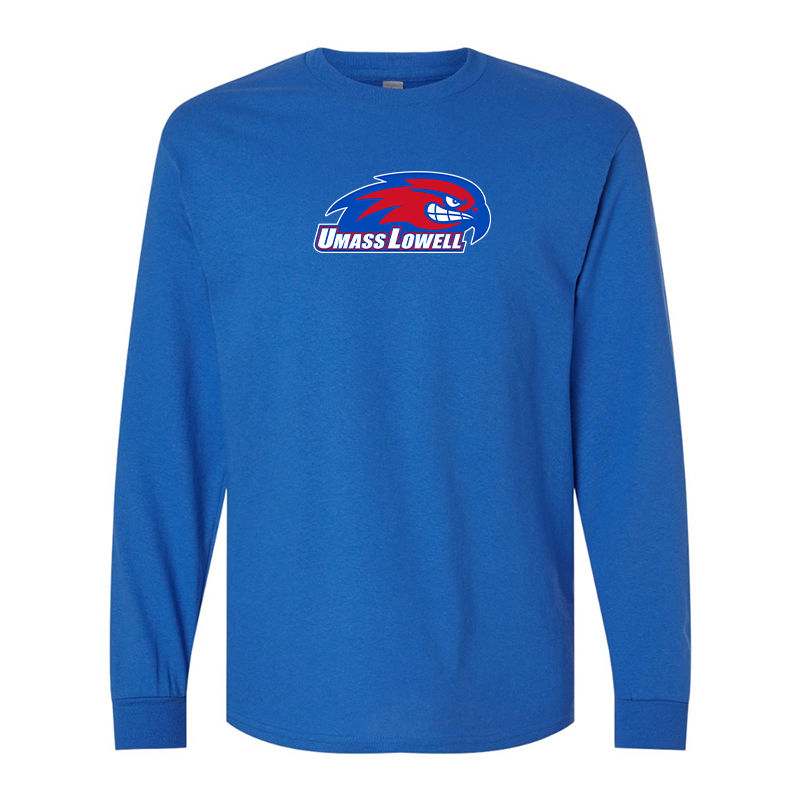 Men's UMass Lowell River Hawks  Gildan Heavy Cotton Long Sleeve T-Shirt
