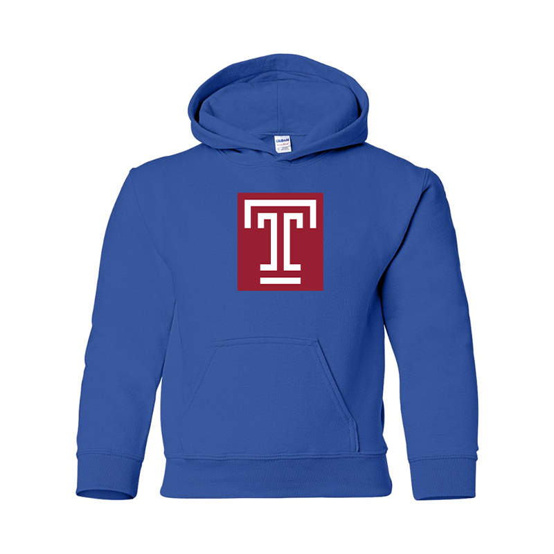 Youth Temple Owls Gildan Heavy Blend  Hooded Sweatshirt