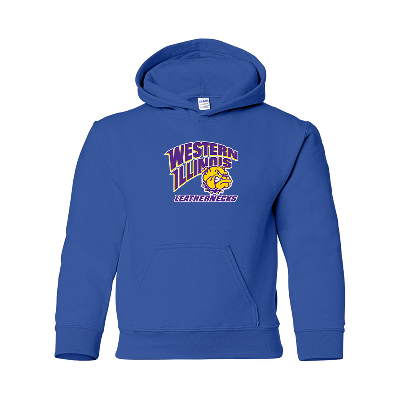 Youth Western Illinois Leathernecks Gildan Heavy Blend  Hooded Sweatshirt