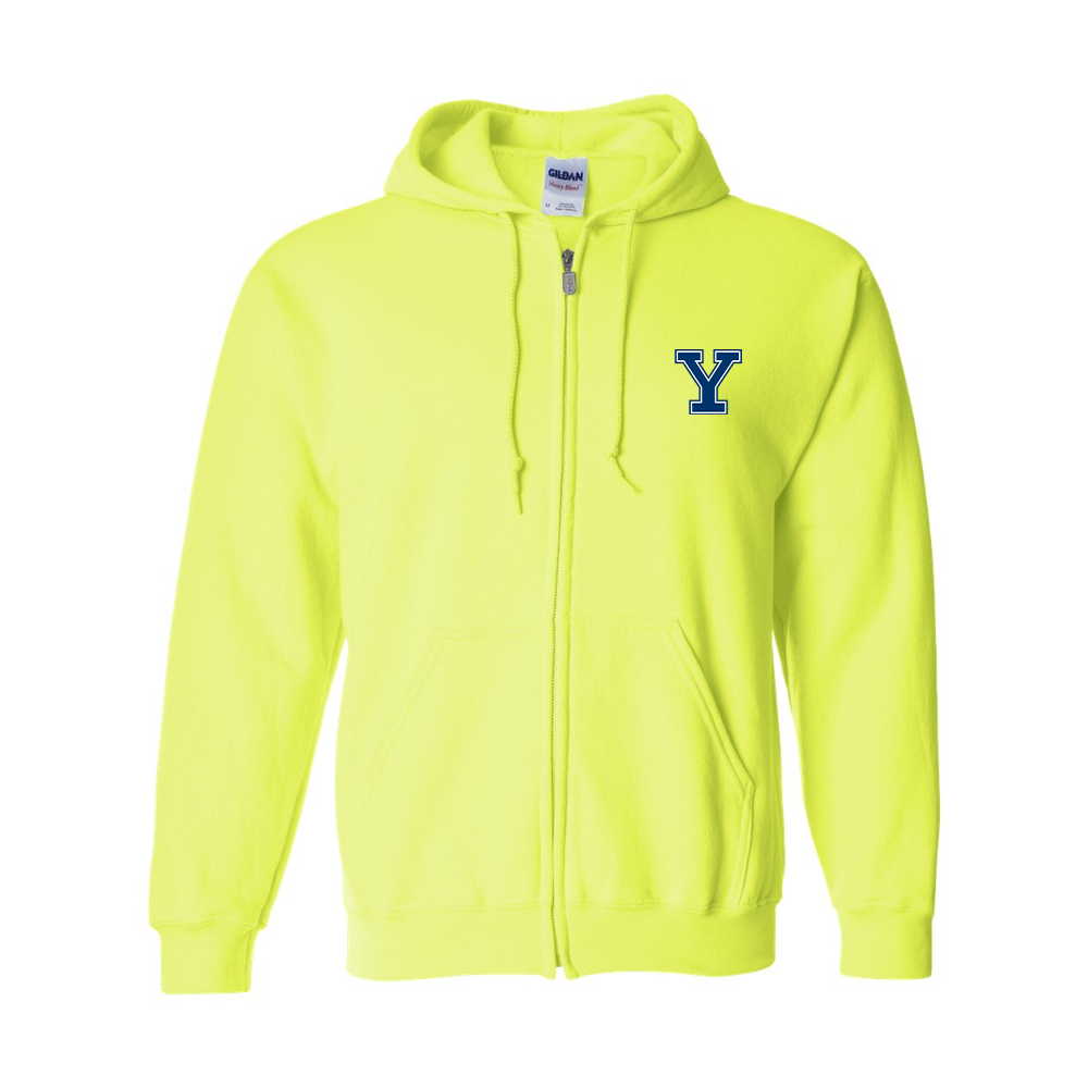 Men' s Yale Bulldogs JERZEES NuBlend Full-Zip Hooded Sweatshirt