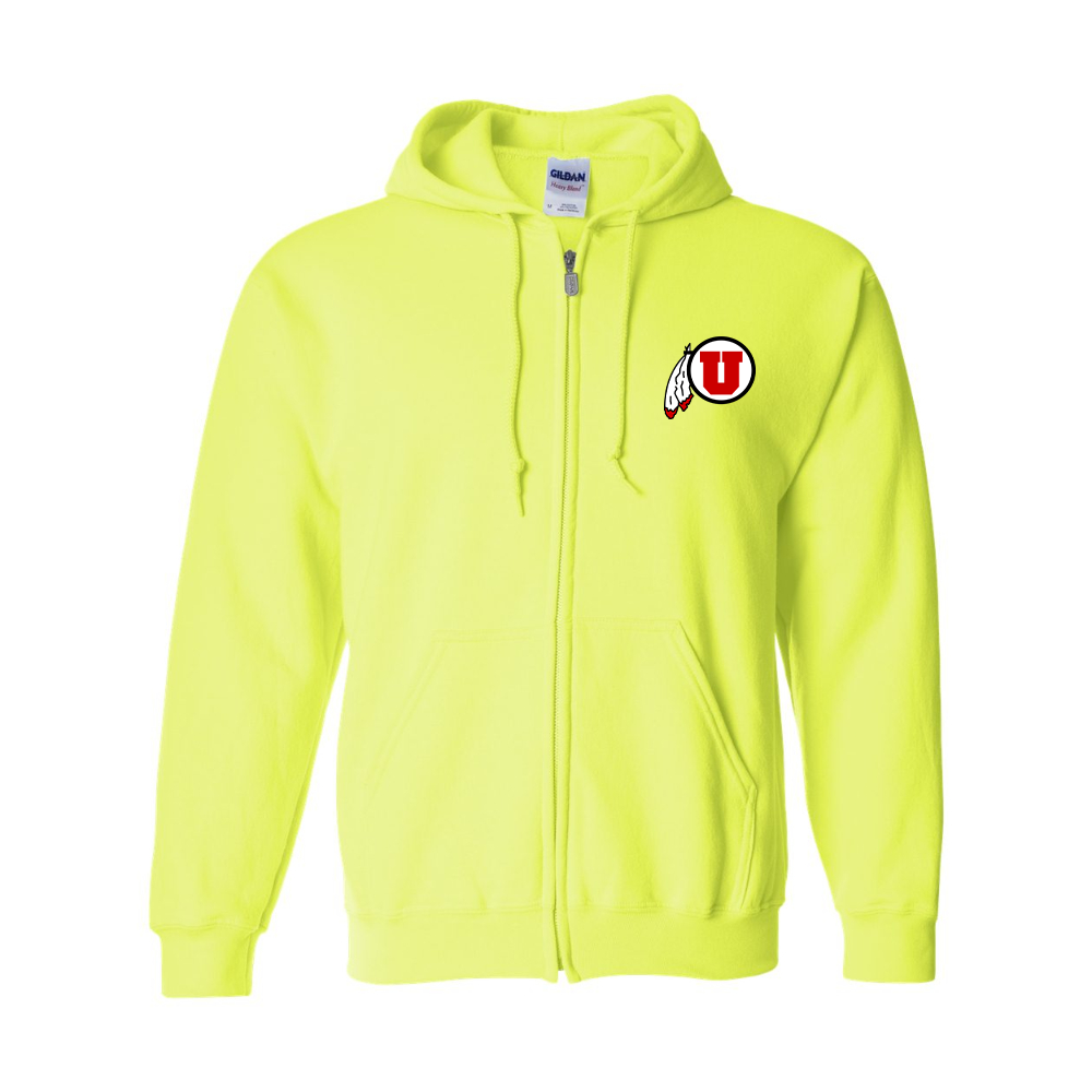 Men's Utah Utes JERZEES NuBlend Full-Zip Hooded Sweatshirt