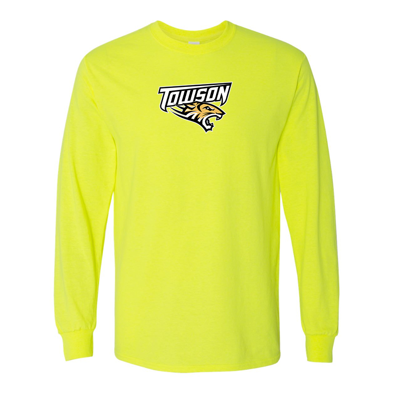 Men's Towson Tigers Gildan Heavy Cotton Long Sleeve T-Shirt