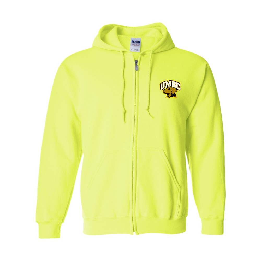 Men's UMBC Retrievers JERZEES NuBlend Full-Zip Hooded Sweatshirt