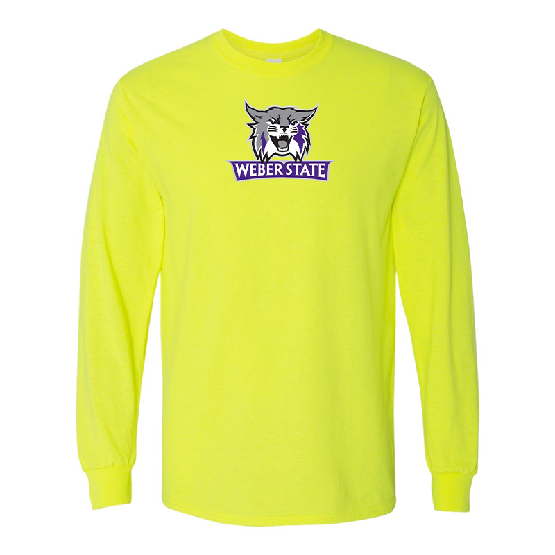 Men's Weber State Wildcats Gildan Heavy Cotton Long Sleeve T-Shirt