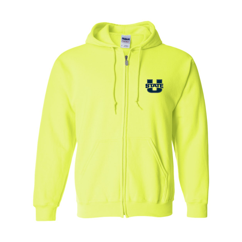Men's Utah State Aggies JERZEES NuBlend Full-Zip Hooded Sweatshirt