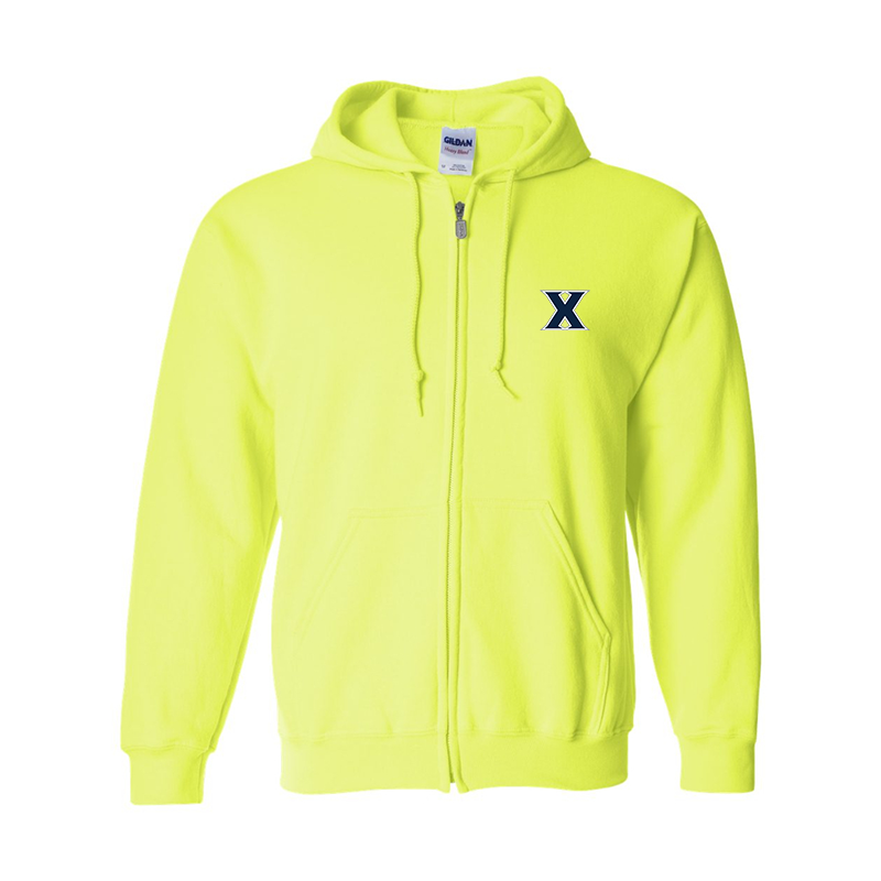 Men's Xavier Musketeers Gildan  Heavy Blend Full Zip Hooded Sweatshirt