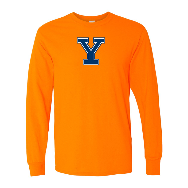 Men's Yale Bulldogs Gildan Heavy Cotton Long Sleeve T-Shirt