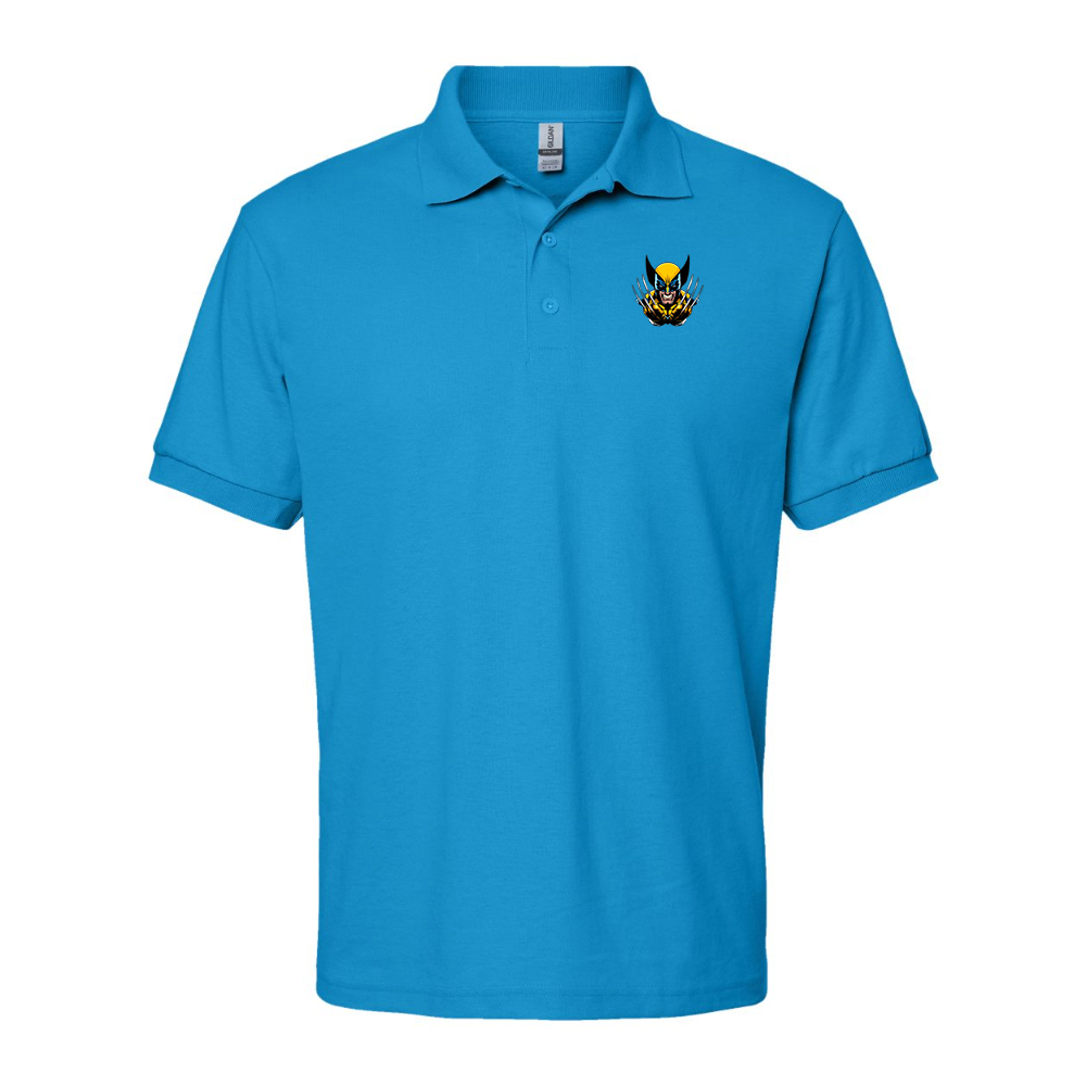 Men's Wolverine 2025 Art  Gildan Dry Blend Jersey Polo