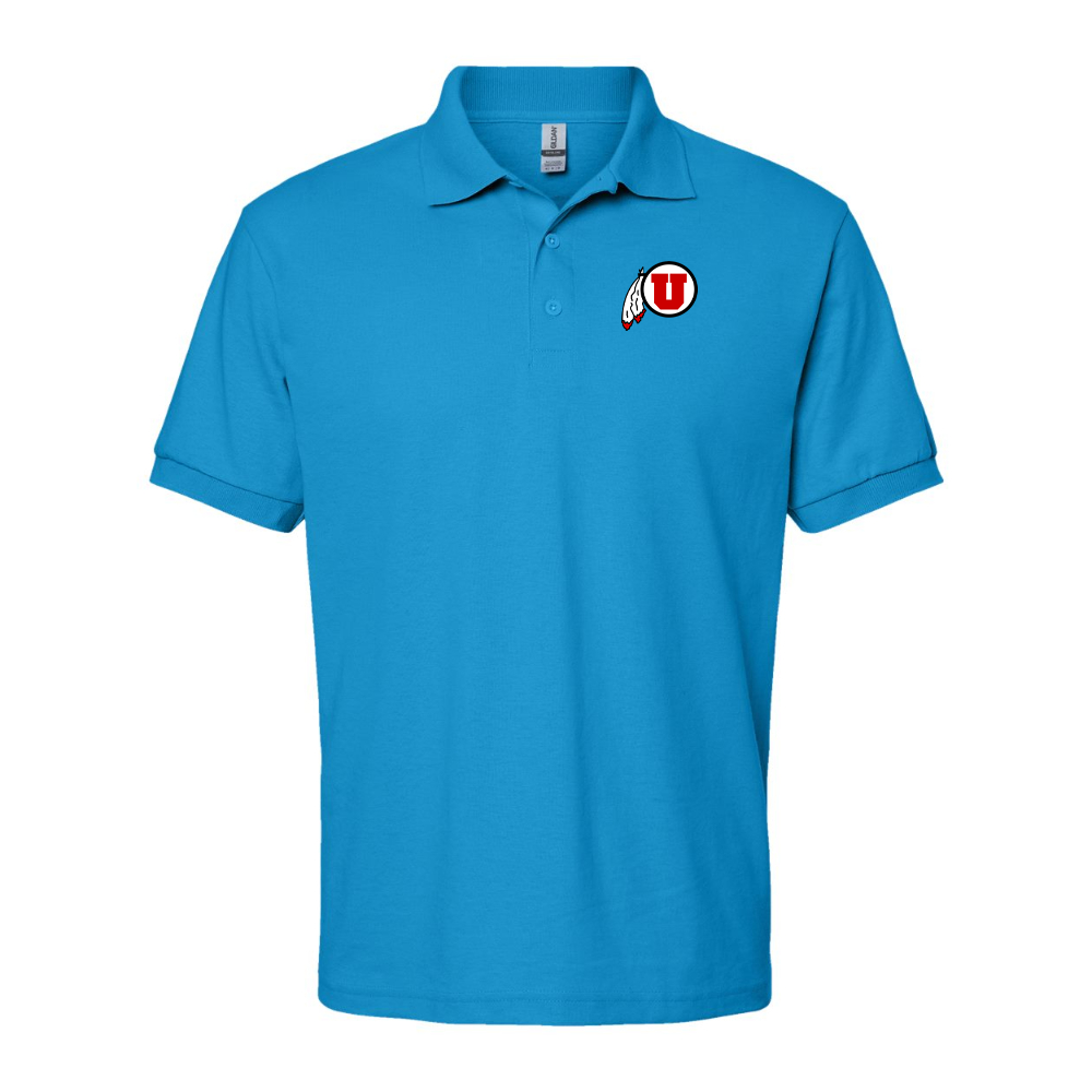 Men's  Utah Utes Gildan Dry Blend Jersey Polo
