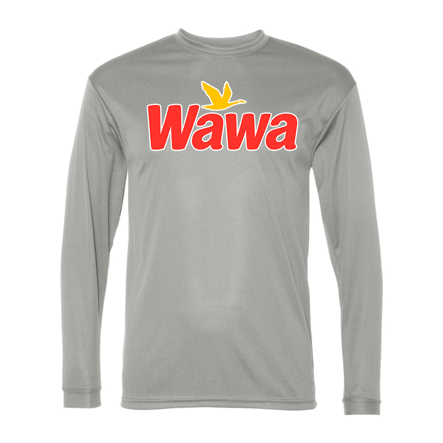 Men's Wawa Gas Station Polyester Long Sleeve T-Shirt