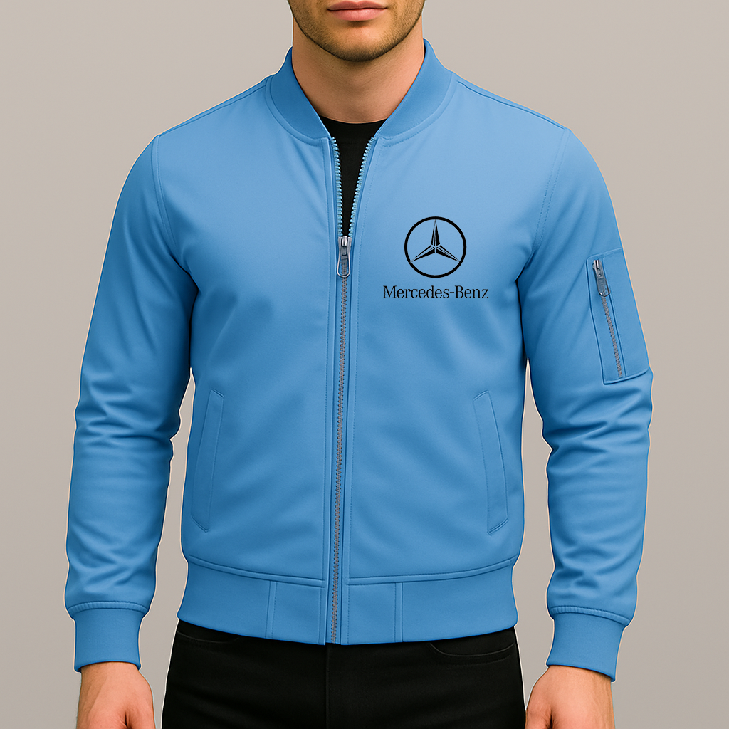 Men’s Mercedes-Benz Luxury Car Lightweight Bomber Jacket Windbreaker Softshell Varsity Jacket Coat