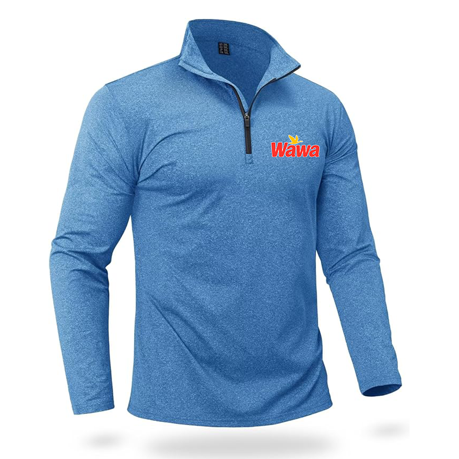 Men's Wawa Gas Station Boladeci Men_s Quarter Zip Pullover Premium Fleece Lined Heather Long Sleeve Golf Shirts Midweight 1_4 Half Zip Sweatshirts
