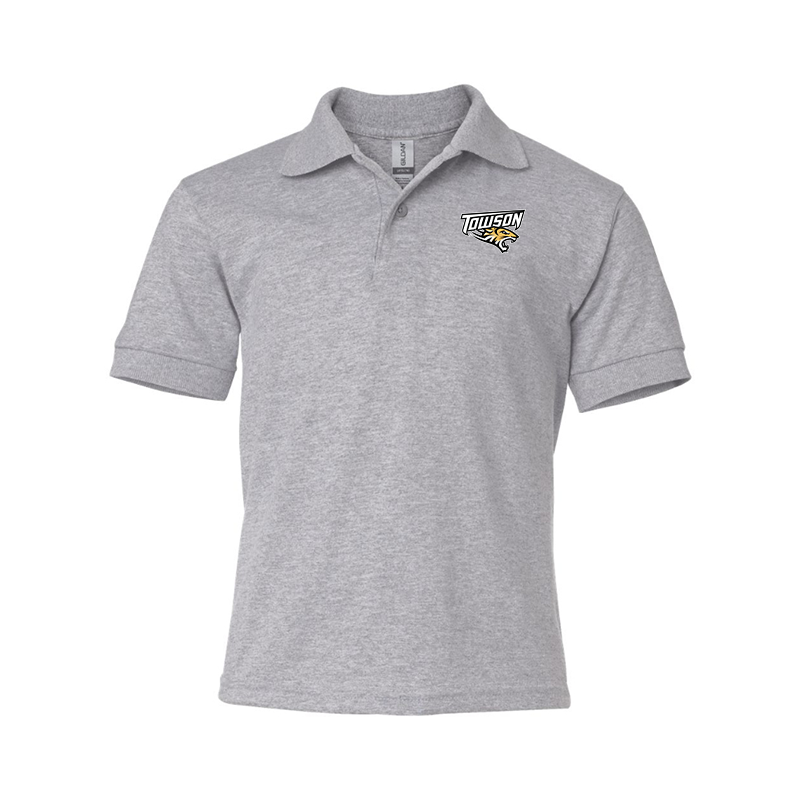 Youth Towson Tigers Gildan Dry Blend Jersey Polo