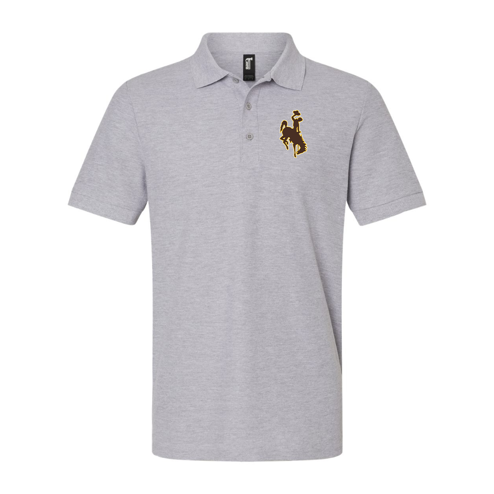 Men's Wyoming Cowboys Gildan Hammer Pique Polo