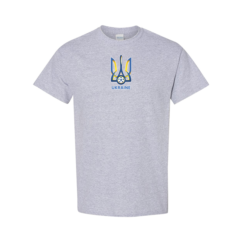 Men's Ukraine National Football Soccer Team Gildan Heavy Cotton T-Shirt