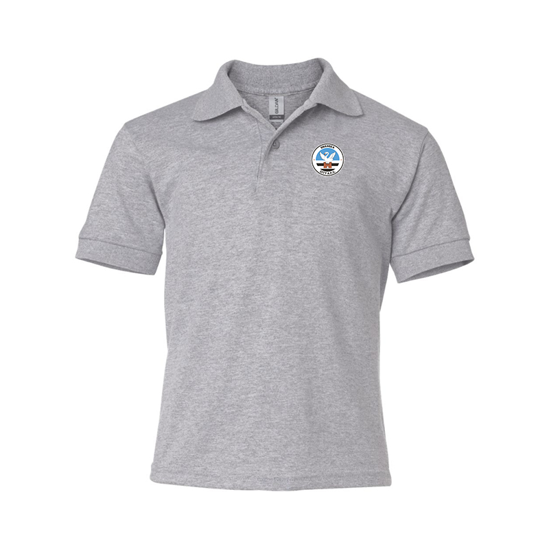 Youth Swansea City Soccer Gildan Dry Blend Jersey Polo