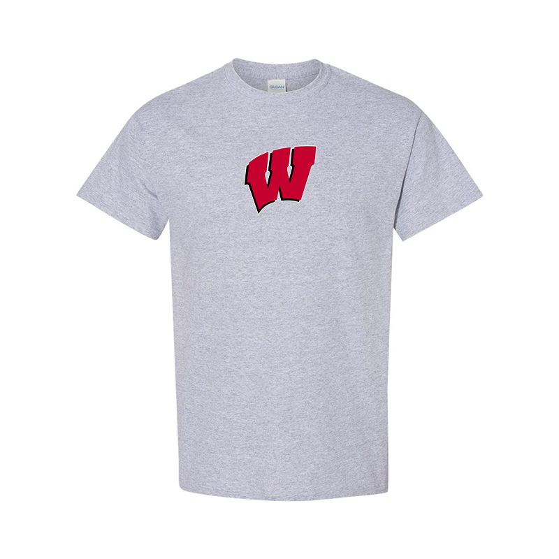 Men's  Wisconsin Badgers  Gildan Heavy Cotton T-Shirt