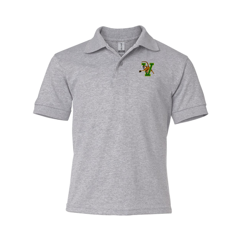Youth Vermont Catamounts Gildan Dry Blend Jersey Polo