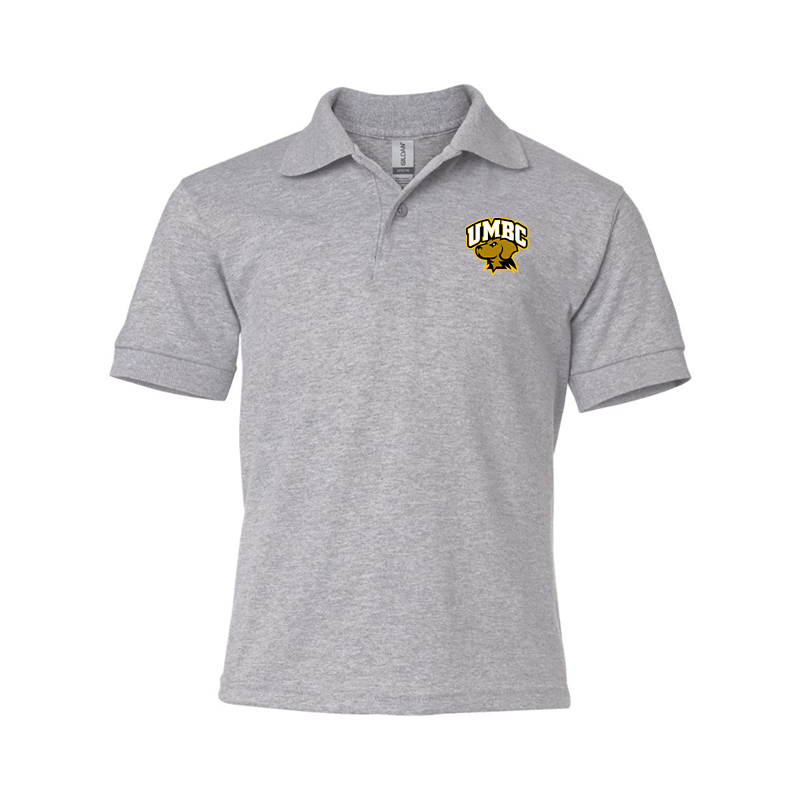 Youth UMBC Retrievers Gildan Dry Blend Jersey Polo