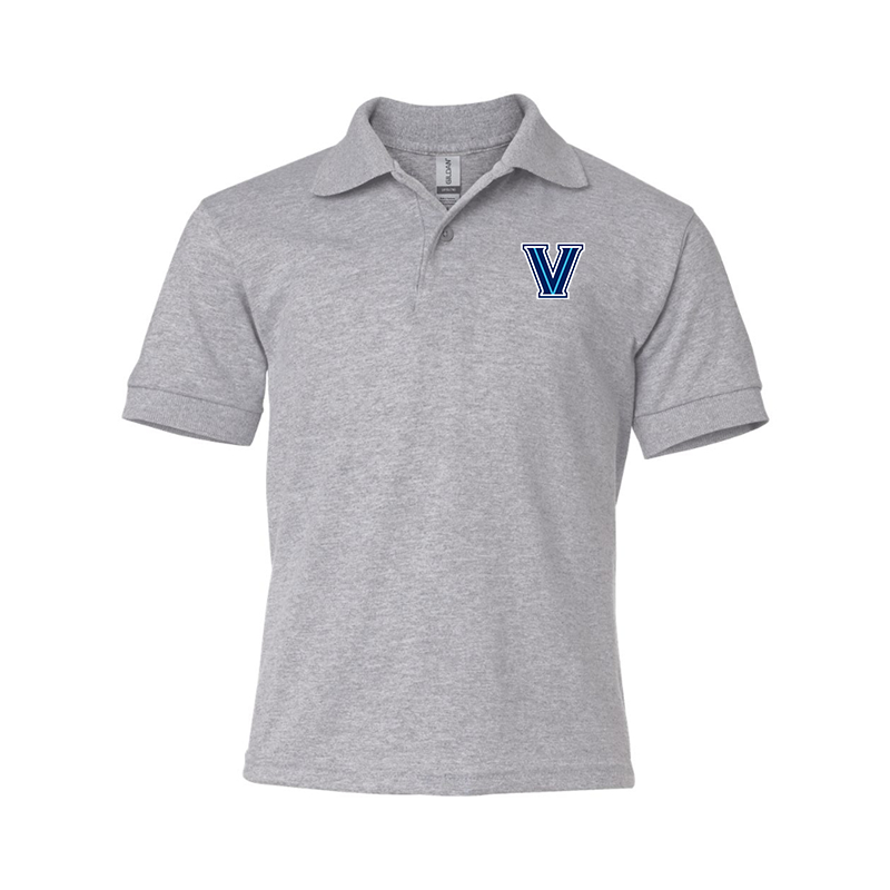 Youth Villanova Wildcats Gildan Dry Blend Jersey Polo