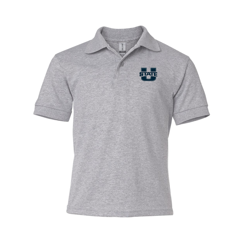 Youth Utah State Aggies Gildan Dry Blend Jersey Polo