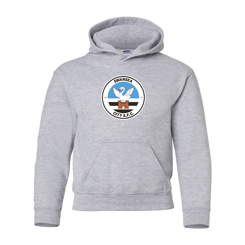 Youth Swansea City Soccer Gildan Heavy Blend  Hooded Sweatshirt