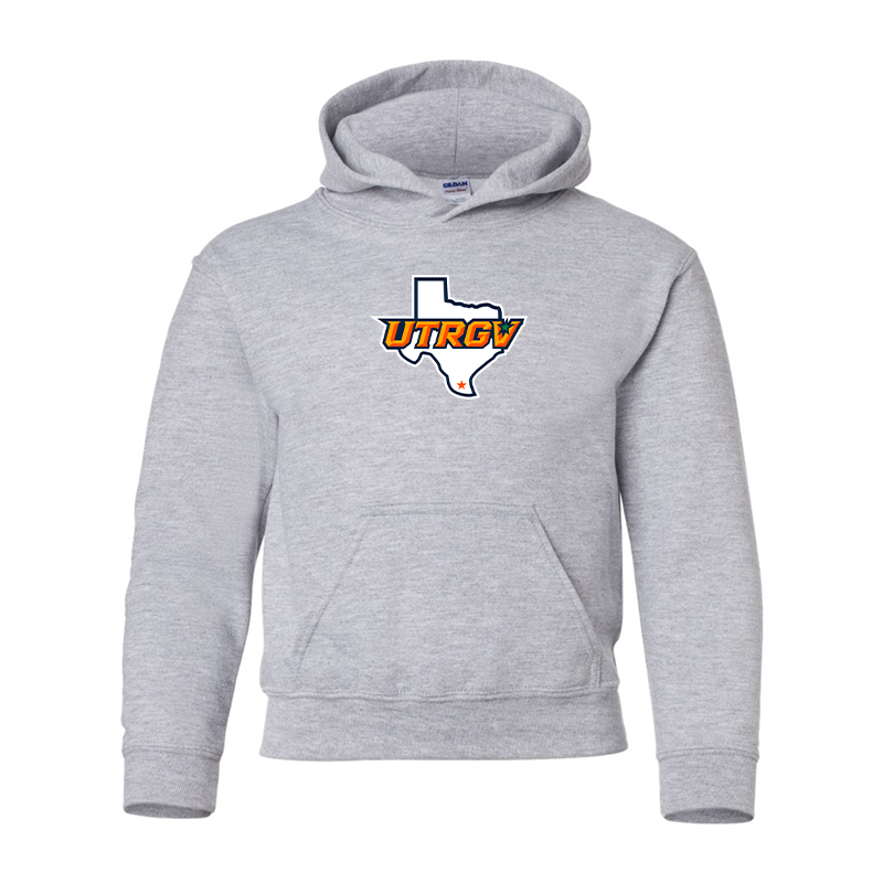 Youth UTRGV Vaqueros Gildan Heavy Blend  Hooded Sweatshirt