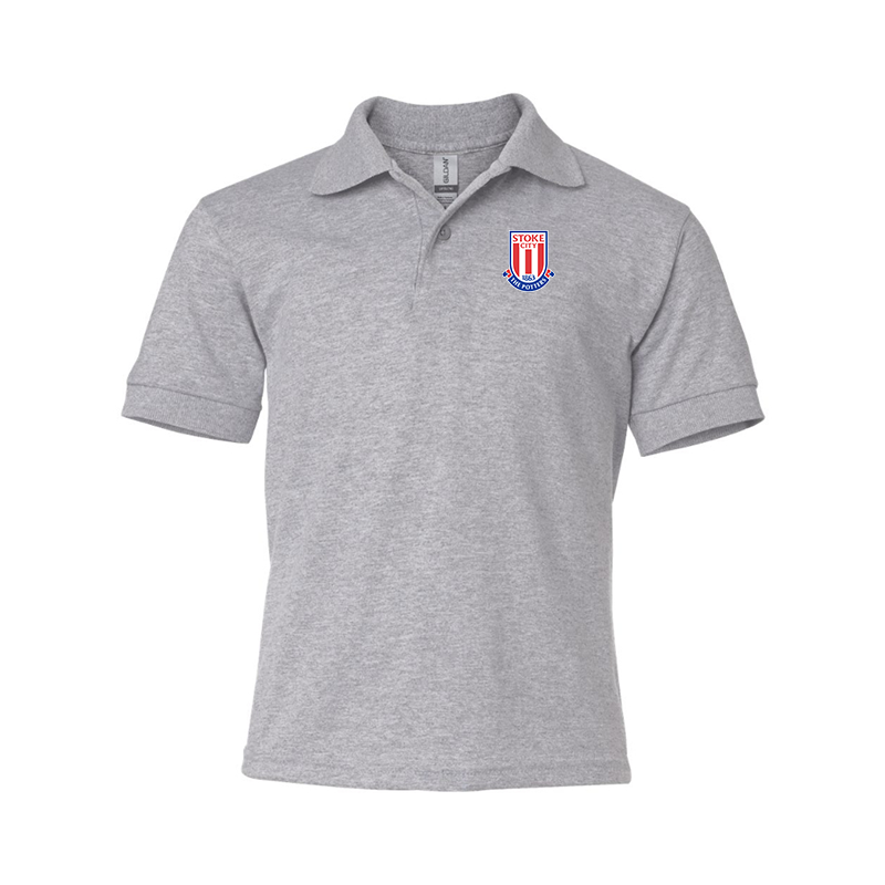 Youth Stoke City Soccer  Gildan Dry Blend Jersey Polo