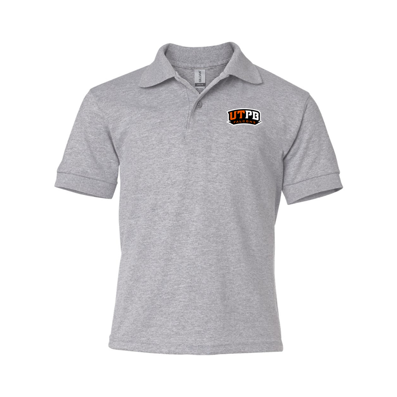 Youth UTPB Falcons Gildan Dry Blend Jersey Polo